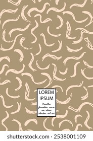 Vector Abstract Hand Drawn Scribble Cover. Minimal Artistic Sketch Poster. Collection of Simple Graphic Doodle Designs for Flyers, Cards, Brochure, Annual Report and other Ideas for Your Business.