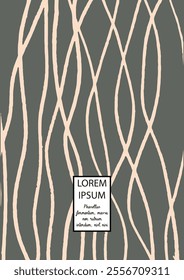 Vector Abstract Hand Drawn Scribble Cover. Minimal Artistic Sketch Poster. Collection of Simple Graphic Doodle Designs for Flyers, Cards, Brochure, Annual Report and other Ideas for Your Business.