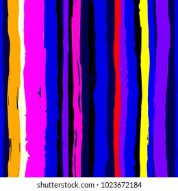 Vector abstract hand drawn watercolor background. Vibrant color seamless pattern. Painting. Vertical hand drawn lines. Modern stylish texture. Repeating abstract background with strokes and stripes