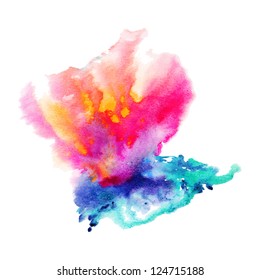 vector abstract hand drawn watercolor background,vector illustration, stain watercolors colors wet on wet paper