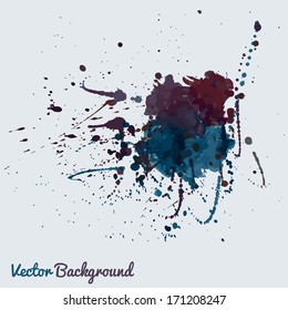 Vector abstract hand drawn watercolor background