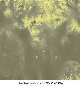Vector abstract hand drawn watercolor background. Gray and yellow texture. Hand painting backdrop.
