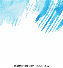 Vector abstract hand drawn watercolor background. Hand painting backdrop. 