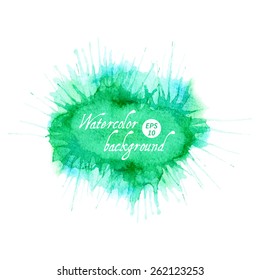 Vector abstract hand drawn watercolor background for your design
