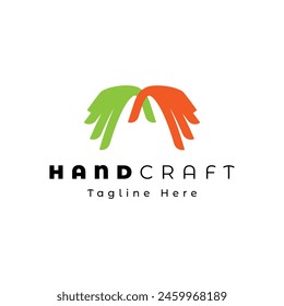 Vector abstract of hand massage therapy logo illustration design template