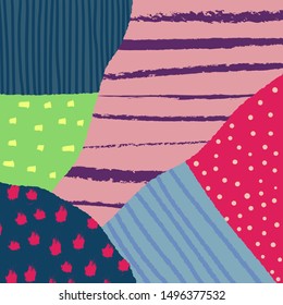 Vector Abstract Hand Painted Watercolor Daub Background