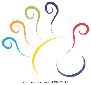 vector abstract hand sketch illustration