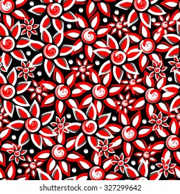 Vector abstract hand-drawn fabric seamless pattern