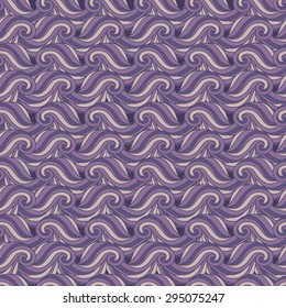 Vector abstract hand-drawn pattern with waves. Vector abstract wavy background.