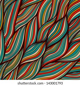 vector abstract hand-drawn waves texture