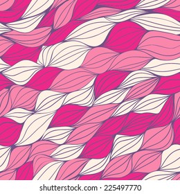 Vector abstract hand-drawn waves texture, wavy background. Colorful waves backdrop.