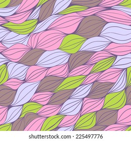 Vector abstract hand-drawn waves texture, wavy background. Colorful waves backdrop.
