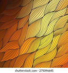 Vector abstract hand-drawn waves texture, wavy background. Colorful waves backdrop.