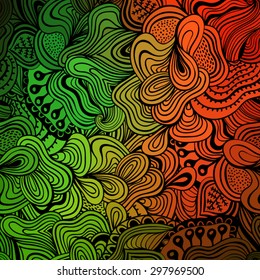 Vector abstract hand-drawn waves texture, wavy background. Colorful waves backdrop