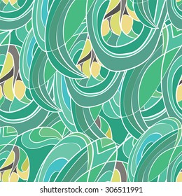 Vector abstract hand-drawn waves texture, wavy background