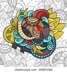 Vector abstract hand-drawn waves texture, wavy background. Colorful waves backdrop. Color theme, autumn