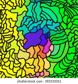 Vector abstract hand-drawn waves texture, scribble line background. Colorful scribble waves backdrop.