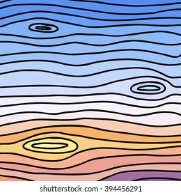 Vector abstract hand-drawn waves texture, scribble line background. Colorful scribble waves backdrop.