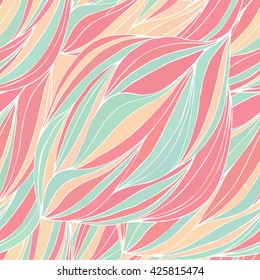Vector abstract hand-drawn waves texture, wavy background. Colorful waves backdrop