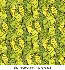 Vector abstract hand-drawn waves texture, wavy background. 