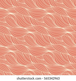 Vector abstract hand-drawn waves texture, wavy background.