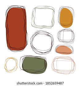 vector abstract handmade graphic elements isolated on white, for decoration, invitations, posters, card, fabric.