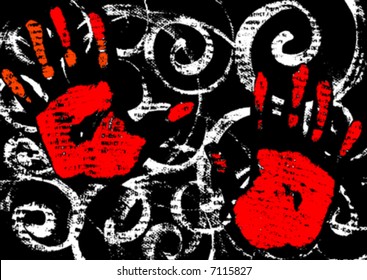 vector abstract hands