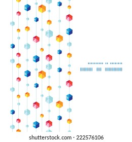 Vector abstract hanging jewels striped vertical frame seamless pattern background