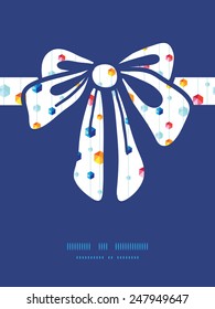 Vector abstract hanging jewels striped gift bow silhouette pattern frame