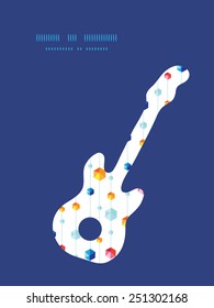 Vector abstract hanging jewels striped guitar music silhouette pattern frame