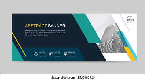 Vector abstract header and banner background. business web design template. 