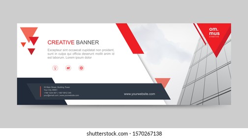 Vector abstract header and banner background. business web design template. can use for landing page, cover, bifold, flyer and social media