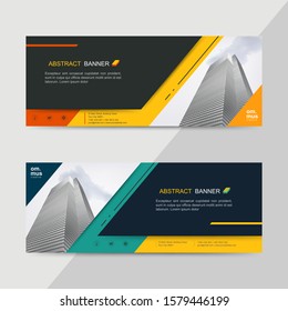 Vector abstract header and banner background. business web design template. can use for landing page, cover, bifold, flyer and social media