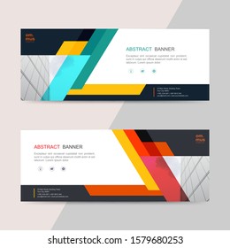 Vector abstract header and banner background. business web design template. can use for landing page, cover, bifold, flyer and social media