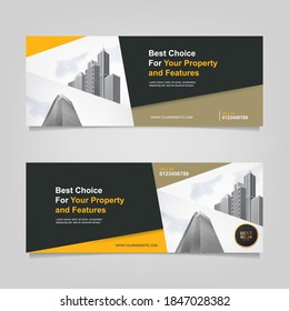 Vector abstract header and banner background. business web design template. can use for landing page, cover, bifold, flyer and social media