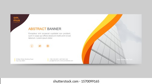 Vector abstract header and banner template. business web design can use for landing page, cover, bifold, flyer and social media