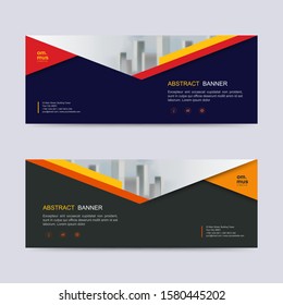 Vector abstract header and web banner design template. 