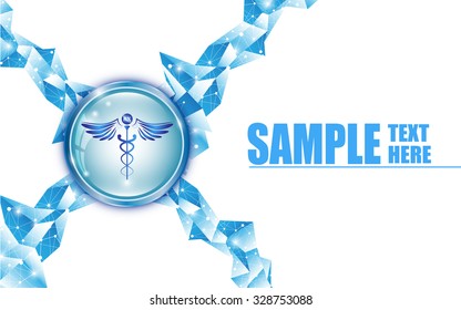 vector abstract health care button innovation concept  template design