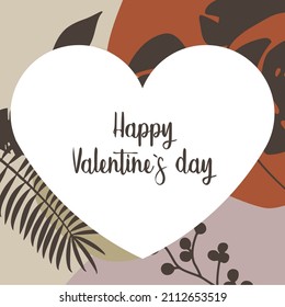 Corazón abstracto vectorial para feliz día de San Valentín. Tarjeta de San Valentín. Felicitaciones, saludo, sé mi San Valentín.