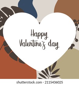 Vector abstract heart for happy valentines day. Valentine card. Congratulation, greeting, Be my Valentine.