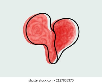 VECTOR ABSTRACT HEART OR LOVE SYMBOL