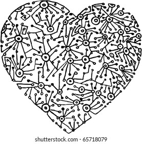 vector abstract heart unique illustration