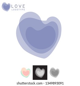 Vector Abstract Hearth Silhouette Logo. Professional Business Company Branding Icon. Modern Graphic Design Symbol, Shape, Sign.