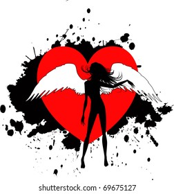 the vector abstract hearts background