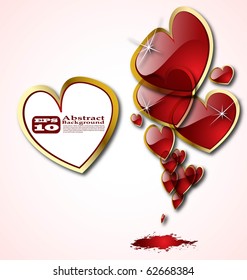 the vector abstract hearts background eps 10