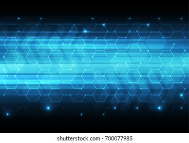 Vector abstract hexagon background. Technology data concept with copyspace.
