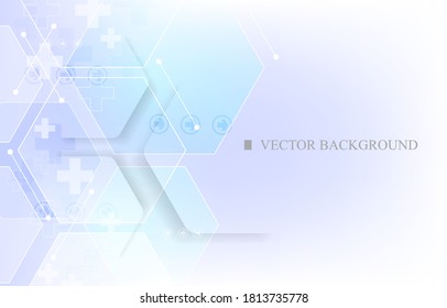 vector abstract hexagon geometric background.