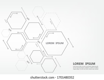 infografía de hexágono abstracto vectorial. diseño de concepto médico.