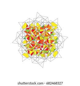 Vector abstract hexagon pattern. Modern texture with repeating geometric grid.