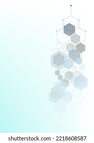 Vector abstract hexagon visulization background, technology